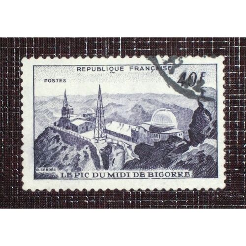 France N° 916 Oblitéré De 1951 - 40f Violet Foncé « Pic Du Midi De Bigorre Et Observatoire »