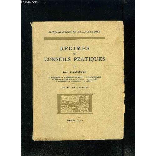Regimes Et Conseils Pratiques- Clinique Medicale De L Hotel Dieu