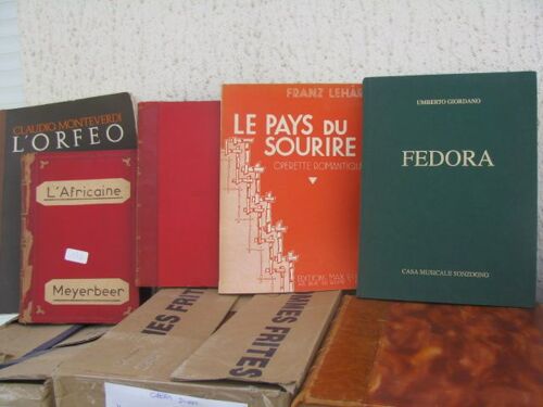 Vds Collection De Livres D'opera Piano Chant Opera Italien, Francais, Allemand, Style La Boheme, Tosca, Werther, Faut, Lohengrin, Le Pays Du Sourire, Fedora, Carmen, Etc...