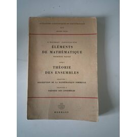 Theorie Des Ensembles Bourbaki pas cher - Meilleures offres sur le