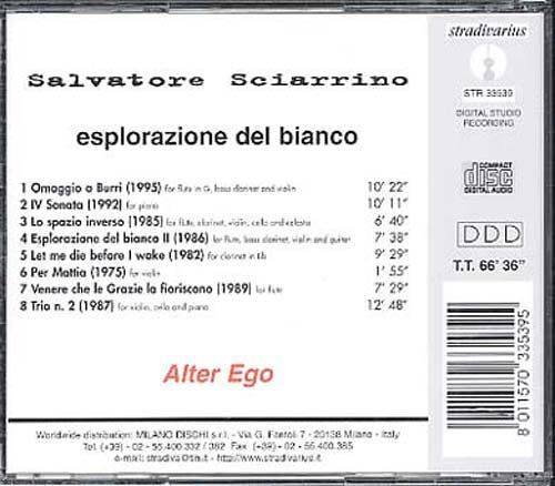 Esplorazione Del Bianco : Omaggio A Burri, Iv Sonata, Trio, Per Mattia,