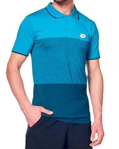 Vetements: Polo Lotto Top Ten Bleu Vert-Taille-L
