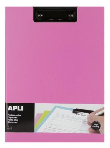 Porte Bloc En Polypro Et Mousse Rose A4 - Apli Agipa