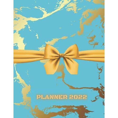 Planner 2022: Marble Planner ,Weekly & Monthly Pages,Family Organizer & Agenda With 12 Months Perfect For Daily Use At The Office, School,Classroom,Holidays,Or Home Life.(140pages)