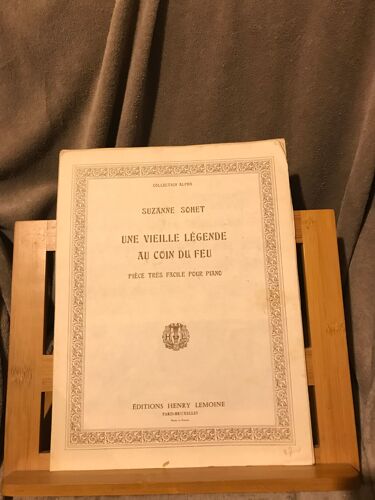 Suzanne Sohet Vieille Légende Au Coin Du Feu Partition Piano Ed. Lemoine