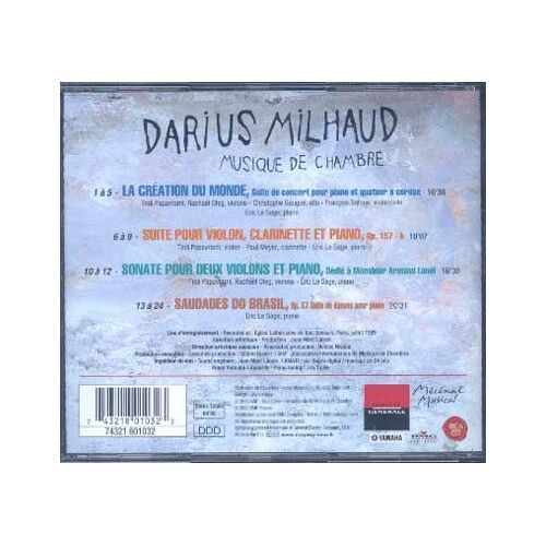 La Création Du Monde, Suite En Trio, Sonates Pour 2 Violons, Saudades
