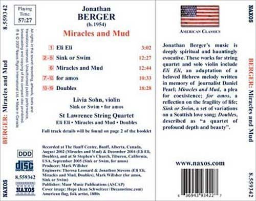 Jonathan Berger Miracles And Mud