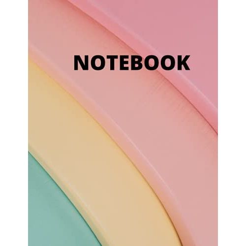 Notebook: Vintage-Rainbow Composition Notebook - Large 8.5 X 11 - College Ruled 120 Pages