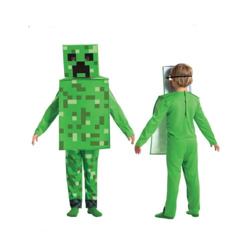 Déguisement Classique Creeper Minecraft Enfant - Taille: 4 - 6 Ans (109 - 126 Cm))