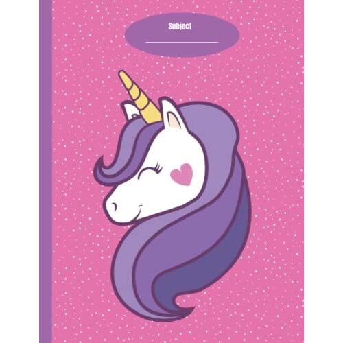 Pink Poke A Dot Unicorn Notebook: 120 Pages Of Wide Ruled