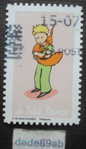 France . Les 75 Ans Du Petit Prince . A.De Saint-Exupéry : Il Porte Le Fennec . Oblitéré Used Stamp