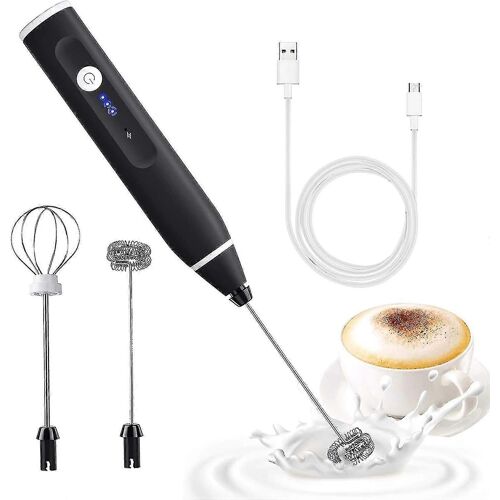 Mousseur à lait électrique avec double fouet, mousseur à lait rechargeable USB-i-i