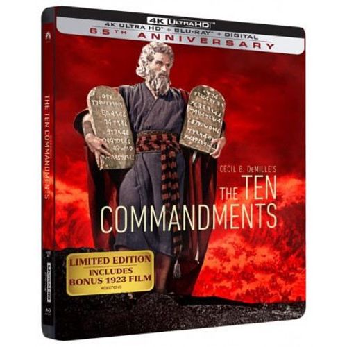 Les Dix Commandements (Versions De 1923 Et 1956) - 4k Ultra Hd + Blu-Ray - Édition Steelbook Limitée
