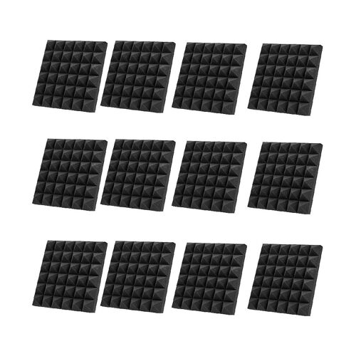 Acoustique insonorisé mousse insonorisant panneaux d'isolation phonique panneaux d'isolation phonique cale pour plafond de murs de studio, 2x12x12 pouces 12Pcs