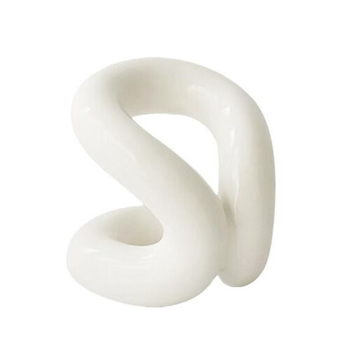 Porte-stylo en céramique Design minimaliste Porte-brosse à dents à noeud de corde Support de brosse pour salle de bain Vanité et comptoirs Decor-A