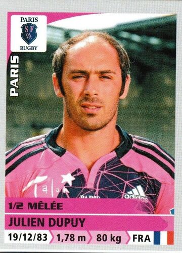 N° 191 - Stickers Image Panini Rugby 2014 / 2015 - Julien Dupuy