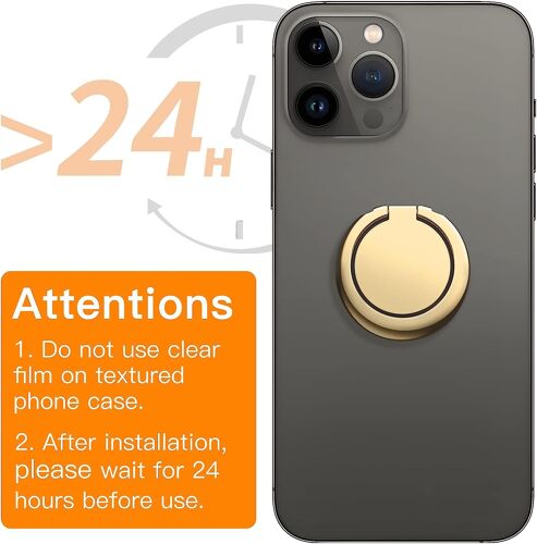 (Or)Anneau Support Téléphone Portable, Rotation À 360 Degrés En Métal Béquille Grip Réglable, Compatible Avec Iphone, Galaxy, Pixel Et Plus Smartphone