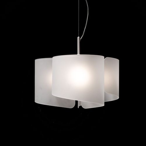 Superbe Suspension À 3 Lampes Papiro Satin