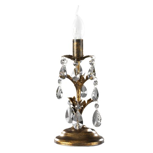 Lampe À Poser Teresa À Cristaux, Sans Abat-Jour