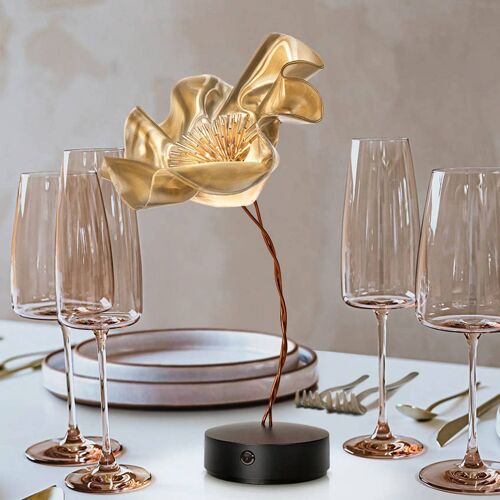 Slamp Lafleur Lampe À Poser Led, Batterie, Velours