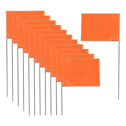 50Pack Marquage Drapeaux, Orange Yard Flags 15x4x5Inch, Marqueurs de marqueurs, Marqueurs de drapeaux de pelouse, Drapeaux d'irrigation, Drapeaux de paysage