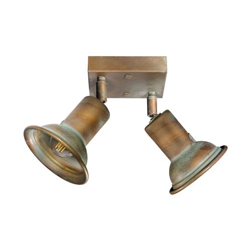 Plafonnier Genziana 1422.E27, 2 L. Laiton Ancien