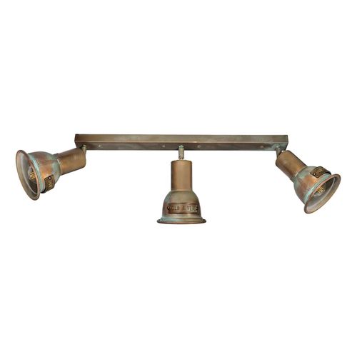 Plafonnier Azali 1549.E27, 3 Lampes Laiton Ancien