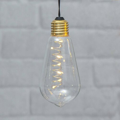 Lampe Déco Led Glow Vintage Minuteur, Transparent