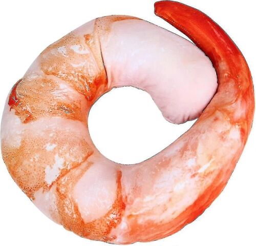 1 pc Creative U En forme de cou Crevettes Oreiller Accessoires de couchage Viande de crevettes