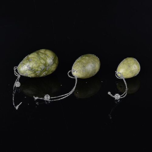 Set Yoni Egg Natural Jade Eggs Set Kegel Exercice Plancher Pelvien Muscels Libido Renforcer Les Boules D'oeufs Par 3 Pcs
