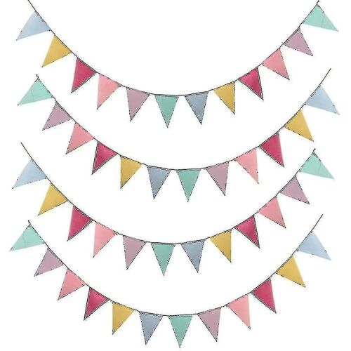 4 Pcs Bunting Bunting Pennant Banner Pennant Garland Outside Outdoor Decoration For Wedding Party Christmas Birthday Celebration