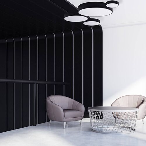 Plafonnier Cleo, Ø 40 Cm, Noir