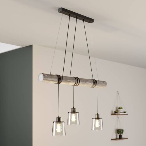Suspension Karrl À 3 Lampes, Gris Fumée/Grise