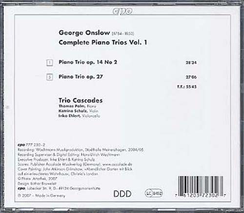 Intégrale Des Trios Pour Piano Vol. 1 : Trios No. 2 Opus 14 Et Opus 27