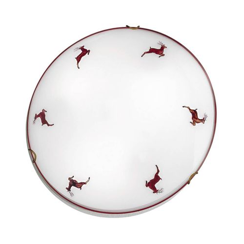 Plafonnier Nonna Cerf, Blanc-Rouge, Ø 40 Cm