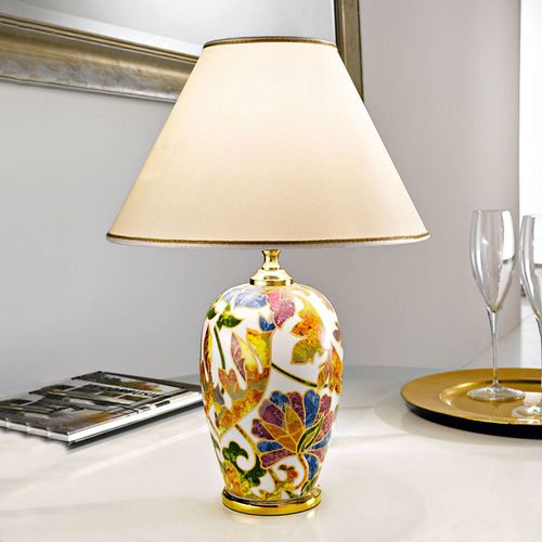 Lampe À Poser Damasco Avec Or 24 Carats, Ø 40 Cm