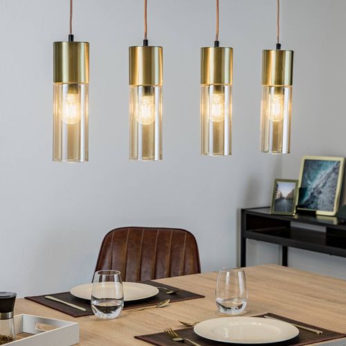 Suspension À 4 Lampes Annika, Abat-Jour En Verre