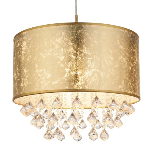 Suspension Amy Avec Cristaux Synthétiques, Dorée