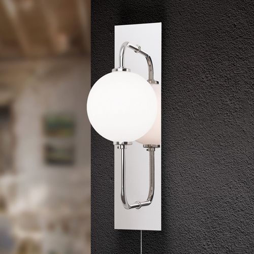 Applique Led Pipes En Nickel Brillant