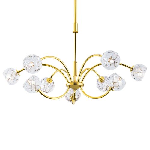 Suspension Cristal De Plomb Maderno, Dorée, 69 Cm