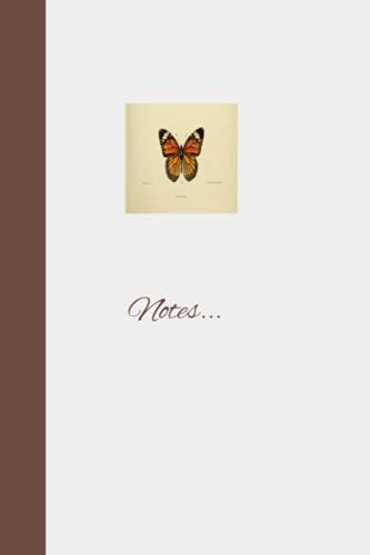 Butterflies Notebook And Vintage Illustration