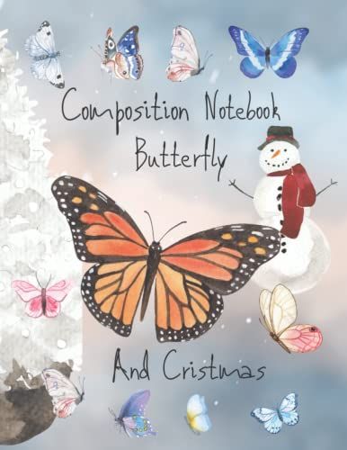Composition Notebook Butterfly And Christmas