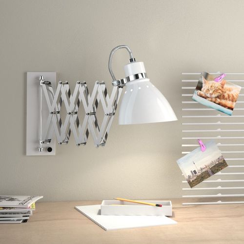 Applique Murale Extensible Kordian En Métal, Blanc