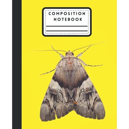 Moth Composition Notebook: Wide-Ruled, 7.5 X 9.25, 150 Pages, For Kids, Teens, And Adults (Composition Notebooks)