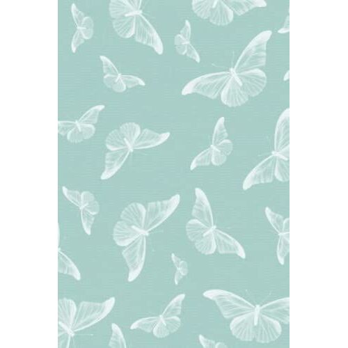 Butterflies Mint Notebook - Butterflies Mint Journal: Line Ruled Pages, 6 X 9 Size, 200 Pages, White Paper Interior. Best For Work, School, Home And Personal Use.