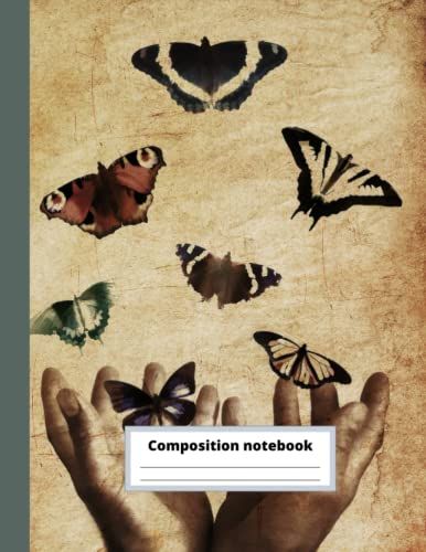 Composition Notebook: Butterfly Print Cover Wide College Ruled Lined Paper Notebook Journal Lined Workbook For Teens Kids Students Girls Boys For Home ... For Writing Notes 120 Pages 8.5x11 Dimension