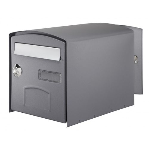 Boîte aux lettres normalisée 2 portes extérieur DECAYEUX acier gris satiné