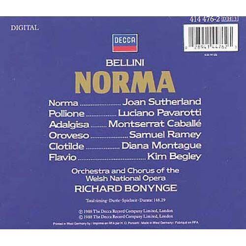 Norma, Opéra En 2 Actes