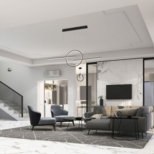 Suspension Led Kitesurf À 3 Lampes, Noire