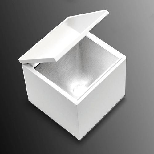 Lampe À Poser Led Cuboled Blanc, Cubique
